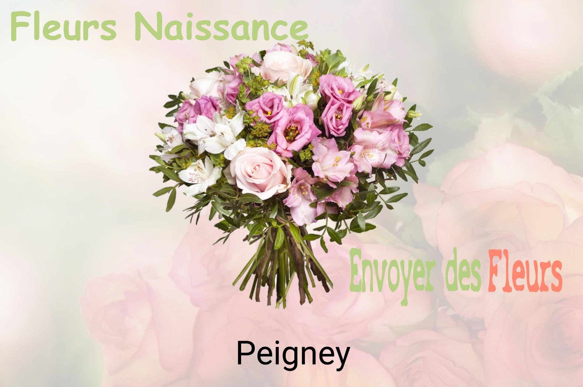 Bouquet de fleurs de naissance livré à Peigney
